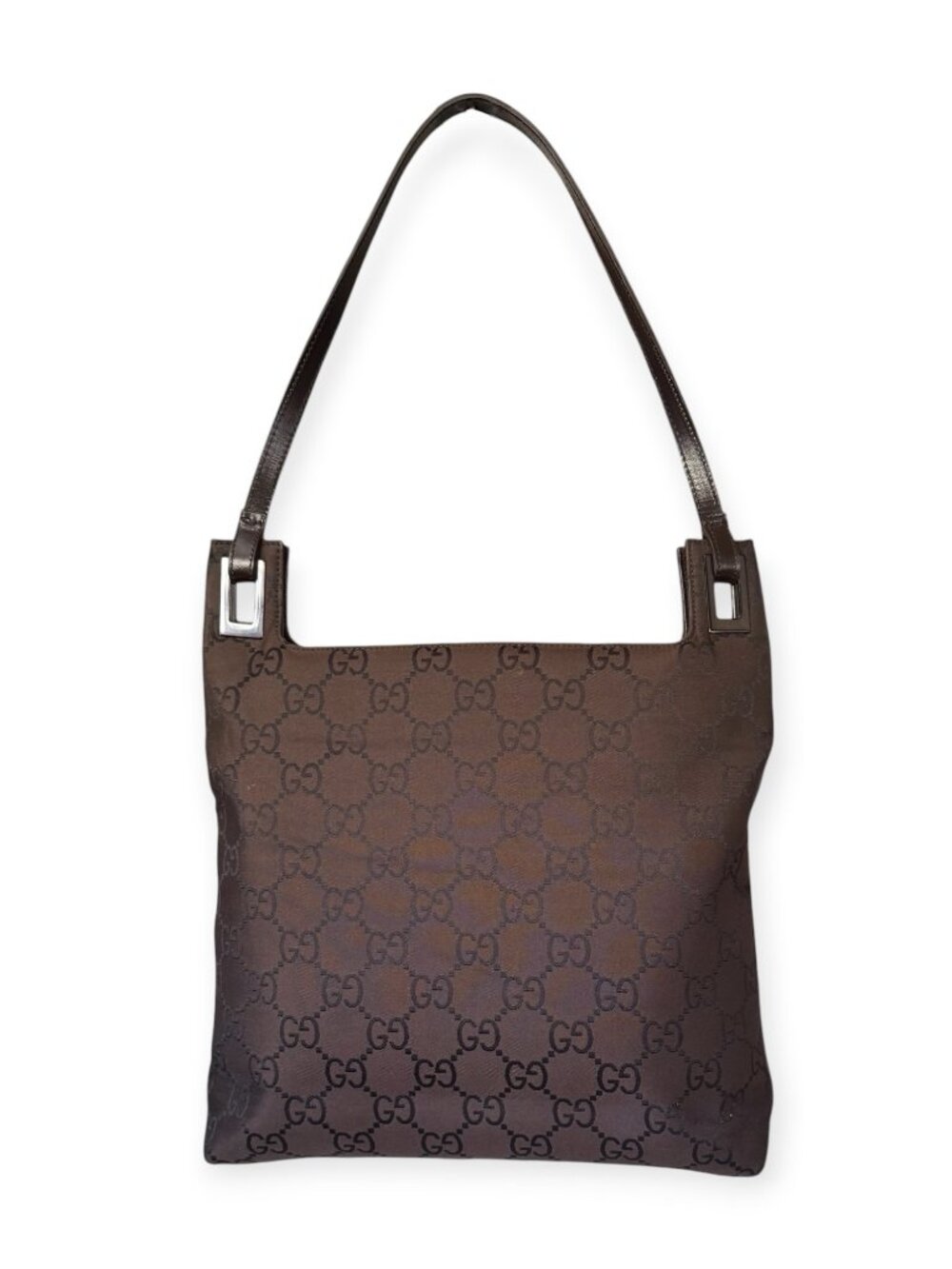 Vintage Gucci GG Brown Canvas Shoulder Bag | Tom Ford Era | Y2K - Picture 3 of 7